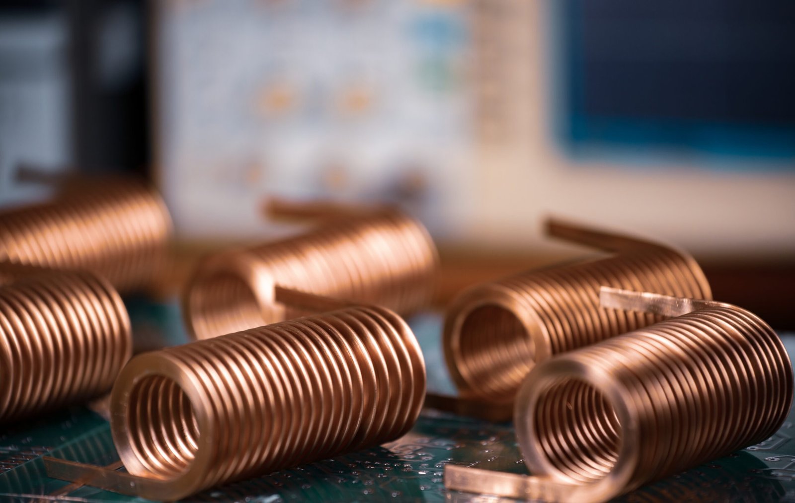 Close-up of twisted copper wire